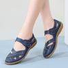 Sandalias Deportivas Cómodas Transpirables de Verano Talla Grande Comercio Exterior Huecas Planas Versátiles Diarias para Mujer con Velcro Calzado para Mujer