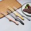 Clipe de comida de aço inoxidável 304/430 clipe pontiagudo para churrasco coreano clipe para culinária japonesa clipe de chifre clipe para bife de restaurante