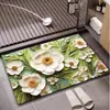 Tapete de Banheiro de Lama Diatomácea Absorvente de Água Macio Secagem Rápida Antiderrapante Tapete de Chão para Entrada Porta de Banheiro Tapete