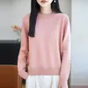 Camiseta base de punto de algodón 100% estilo suave para mujer, capa interior cálida, engrosada, corte holgado, diseño adelgazante, top suéter elegante