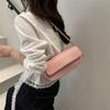 Bolsa Transversal Pequena Quadrada Texturizada 2026 Verão Nova Moda Estilosa Cor Sólida Estilo Coreano Tendência Casual para Ombro ou Axila