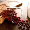 Suministros de Cocina al por Mayor Juego de Botellas de Bambú para Condimentos Frascos de Vidrio con Tapas y Cucharas Frascos para Condimentos Juego de Tres Piezas Almacenamiento Sellado