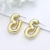 Pendientes de Temperamento de Moda Retro Ins Simples Transfronterizos Europeos y Americanos Personalidad Nicho Diseño Único Forma Irregular Pendientes para Mujer