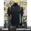 Camiseta de Manga Corta con Cuello Alto de Marca de Moda Estilo Americano para Hombre, Verano Holgada, Estilo Urbano Moderno, Ambiente de Gama Alta, Atuendo Fresco y Elegante