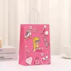 Saco de Embalagem para Roupas Bolsa de Mão Impressa Sacola de Compras de Papel Kraft Sacola para Presente de Festa Sacola de Papel Atacado Sacola de Papel Dia das Meninas