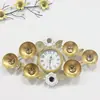 Reloj de Acero Inoxidable de Lujo Ligero para Sala de Estar, Reloj de Pared de Arte Moderno, Reloj para el Hogar, Decoración de Pared Creativa y de Moda, Colgante Simple
