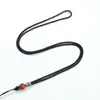 Cuerda para Colgar Colgante de Jade en el Cuello Longitud Ajustable Nudo de Seda Dorada Cuentas de Ágata Roja Cordón Tejido a Mano DIY Venta al por Mayor