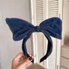 Diadema de Tela con Forro Polar y Lazo, Goma para el Cabello Multicolor, Diadema de Diseño Nicho, Accesorio para el Cabello de Corona Alta, Venta al por Mayor Transfronteriza