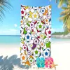 Nuevo producto transfronterizo: toalla de baño absorbente de microfibra con estampado de fútbol, toalla de playa de fútbol grande creativa y personalizada