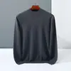 Suéter de cachemira para hombre, nuevo estilo otoño e invierno, cuello semi-alto, suéter de lana cálido como capa base, top casual versátil para hombre, moderno
