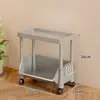 Estante de Armazenamento de Brinquedos Prateleira de Lanches Caixa Carrinho Pequeno Móvel Mochila Armário de Chão Multi-camadas para Cozinha de Crianças Frutas