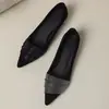 Zapatos Mary Jane de strass estilo francés, elegantes y versátiles, nueva colección otoño 2026, casuales y a la moda