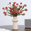 Venta Caliente Transfronteriza Juego de 6 Piezas Pelota Dorada Tenis de Mesa Crisantemo Flor Artificial Adornos de Decoración para el Hogar Boda Venta al por Mayor de Alta Gama