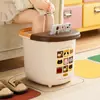 Tina Gruesa para Pediluvio con Asa, Tina para Remojar los Pies, Cubo Masajeador de Pies para Uso en Casa, Herramienta Mágica para Lavar los Pies, Cubo para el Cuidado de la Salud, Cubo para Lavar los Pies para Todas las Estaciones