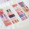 Caixa de Armazenamento para Nail Art, Prancha de Exibição de Unhas Vestível, Caixa de Plástico Transparente, Livro Organizador Portátil, Caixa de Armazenamento à Prova de Poeira
