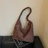 Bolso de Mano con Estampado de Leopardo de Moda Nueva Otoño 2026 Bolso de Hombro Retro de Nicho Bolso Tote Casual de Gran Capacidad con Personalidad