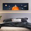 Pintura decorativa de astronauta para dormitorio nórdico moderno, pintura colgante para habitación infantil, pintura para mesita de noche de niño, pintura mural creativa de luna para sala de estar