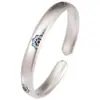 Pulseira de Tornozelo Prata 9999 Esmalte Flor Tesouro Ruyi Abertura Feminina Jovem Sólida Método Antigo Pulseira de Prata Esterlina para Amigas