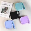 Bolsa de Armazenamento de Silicone Multifuncional Popular com Zíper Porta-Moedas Porta-Batom Porta-Cartão Conveniente Bolsa para Chaves Bolsa para Armazenamento de Fones de Ouvido