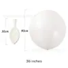 Balão Branco 5 Polegadas 10 Polegadas 12 Polegadas 18 Polegadas 36 Polegadas Redondo Fosco Balão de Látex Casamento Festa de Aniversário Decoração