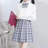 Camisa Básica Original JK Uniforme Genuíno Estilo Japonês Branco Leitoso com Gola Redonda Versátil Top de Verão para Estudante