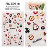 Adesivos de Unha com Elementos de Natal Originais 5D Em relevo Estéreo Feliz Natal Adesivos de Arte para Unhas DIY Joias Estilo Hg