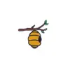 Parche bordado linda abeja bordado decoración de ropa LOGO Zhang Zi sin coser lavable accesorios DIY venta al por mayor