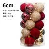 Decoraciones Navideñas Transfronterizas Ins Estilo Europeo Boutique Set de Bolas de Navidad Pintadas Afelpadas Colgante Decoración de Árbol de Navidad