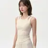Ropa interior de fitness para mujer talla grande, a prueba de impactos, de soporte, ropa deportiva de una pieza para correr de alta intensidad, camiseta sin mangas para correr, fitness y yoga
