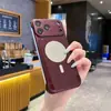 Adequado para iPhone 17 Pro Max, capa de celular magnética com espelho, capa protetora de resfriamento sem moldura com janela grande Apple 16