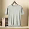 Camiseta de Manga Curta Consinee Premium de Caxemira e Seda para Homens, Estilo Fino de Verão com Meia Manga