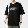 Camiseta de Manga Corta Talla Grande para Hombre Verano 2024 Casual Estilo Hong Kong Marca de Moda Hombro Caído Ins Camiseta Básica para Hombre