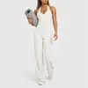 Nuevo Conjunto de Dos Piezas para Fitness, Yoga y Pilates 2025, Estilo Transfronterizo, Top Deportivo tipo halter con escote en V y Pantalones de Pierna Recta