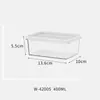 Caixa de Conservação Fresca Estilo Japonês Doméstica Transparente para Frutas, Legumes, Cebolinha, Gengibre e Alho Caixa de Armazenamento Especial para Geladeira Caixa de Conservação Fresca para Congelamento de Alimentos