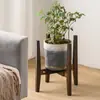 Soporte para flores de interior retráctil diámetro interior 20-30CM tamaño libre soporte para macetas color nogal soporte pequeño para flores bambú