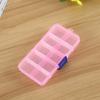 Caja de Almacenamiento de Plástico Transparente Desmontable para Joyería, Pastillas, Cosméticos, Equipo de Pesca