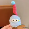 Grampo de Cabelo Colorido Monstrinho Pelúcia Bola com Mola Fofa e Engraçada Acessório de Cabeça Feminino Novo Presilha Bico de Pato Estéreo Fofa