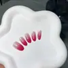 [Huafei Cara Táctil] Deseo Puro Degradado Nude Uñas Portátiles Hechas a Mano 10 Piezas Piezas de Uñas Terminadas Venta al por Mayor