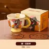 Taza de Gato y Ratón Taza de Cerámica de Alta Calidad con Cuchara para Uso Doméstico Taza de Agua para Pareja Taza de Café para Desayuno de Oficina