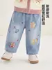 Ropa infantil Kaka Panda jeans para niñas pantalones para niños ropa de otoño pantalones rectos de otoño para bebé pantalones largos casuales para bebé
