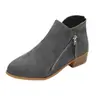 Botines Amazon de Punta con Cremallera Lateral y Tacón Medio 2026 Otoño Nuevos con Tacón Grueso Tallas Grandes Estilo Británico Botas Martin para Mujer