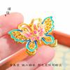 Tienda de oro con fuerte retención de color, colgante de mariposa con flor de pulso de oro de arena de Vietnam, accesorios de bricolaje, collar, cadena de suéter, accesorios dulces