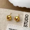 Pendientes de Nudo Mate de Diseño Versátil de Moda para Viajantes Diarios Simples de Lujo Ligero de Alta Gama para Mujer