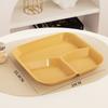 Plato de Comida de Plástico PP de Tres Compartimentos para Adultos, Plato de Desayuno con Control de Porciones, Juego de Vajilla para el Hogar, Plato Dividido Creativo