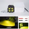 Venta Caliente Faro de Motocicleta Trébol de Cuatro Hojas Cuadrado de 3 Pulgadas Faro Modificado Impermeable para Vehículo Todoterreno Faro LED para Vehículo Eléctrico