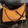 Bolso de axila, Bolso retro francés de alta gama esmerilado para mujer, Bolso color marrón Maillard, Bolso cruzado, Nuevo estilo de otoño e invierno para mujer