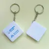 Regla Cuadrada Pequeña de Acero con Llavero del Fabricante, Cinta Métrica de Acero, Cinta Métrica de Regalo, Caja de Regalo, Portátil para Uso Doméstico
