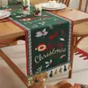 Toalha de mesa impressa de Natal mais vendida internacionalmente, toalha de mesa retangular festiva de luxo, capa de armário de alta qualidade para uma atmosfera festiva