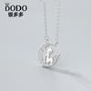 Collar de Plata Esterlina 925 El Principito Femenino ins Marca Nicho Conjunto Estrella y Luna Cadena de Collar Colgante para Novia