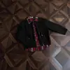 Camisa Xadrez Falsa de Duas Peças Spliced Work Jacket Design de Nicho Masculino Jaqueta com Gola Americana Top de Piloto